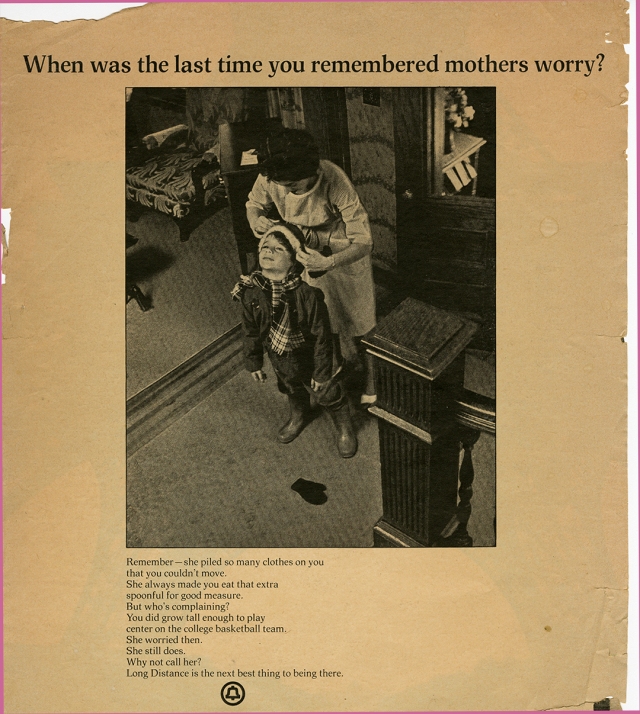 "Mothers Worry" Advertisement (no date, probably mid-1960s)